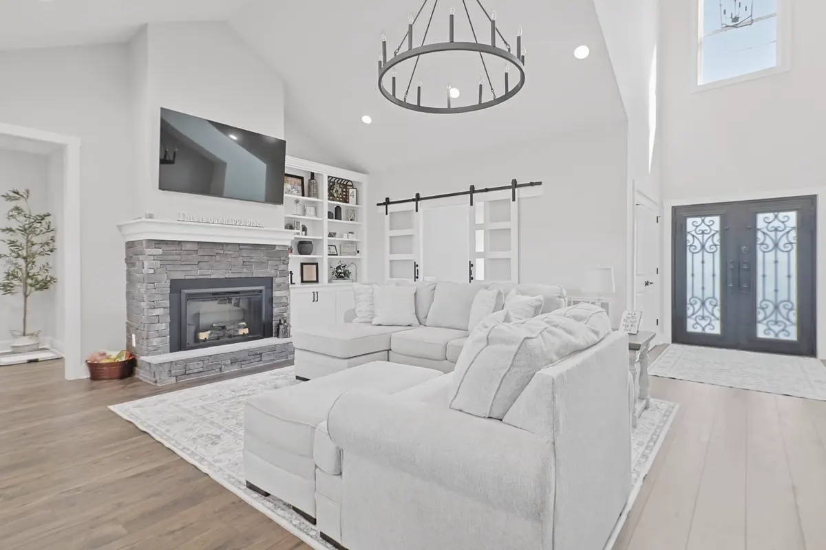 Aerial drone photography of a residential property