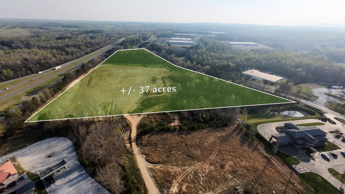 Drone photograph of a property from above